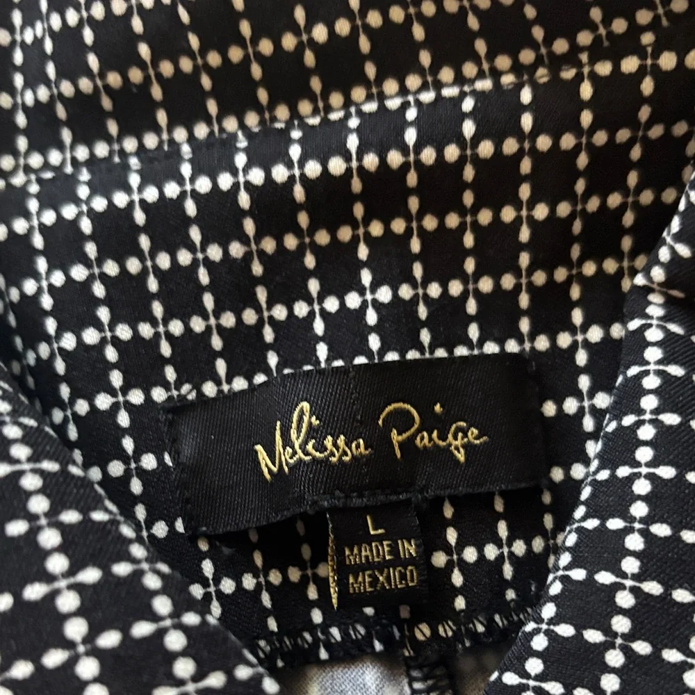 Melissa Paige Black and White Patterned Blazer - Picture 3 of 4